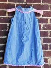 Lilly Pulitzer Blue White Plaid Sleeveless Dress Size 6 Cotton