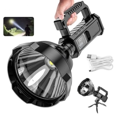 Powerful Rechargeable LED Flashlight USB 100W Power Bank Lumens P...