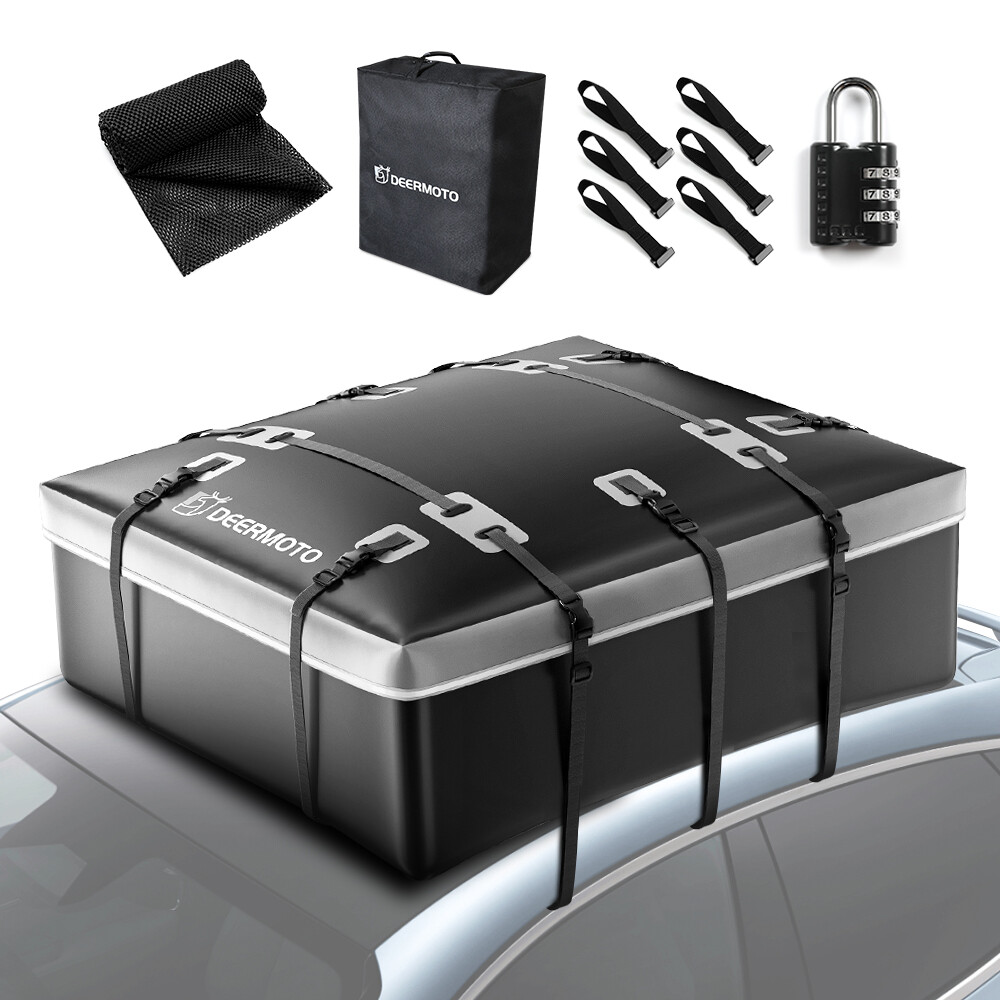 Car Roof Top Cargo Carrier Bag 21 Cubic Feet Luggage Storage For
