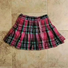 Children's Place Plaid Pleated Skirt with Liner Shorts