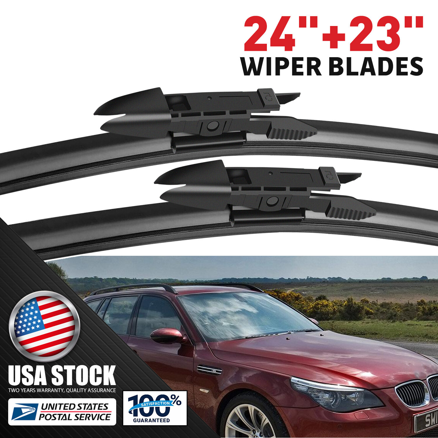 Original Equipment Front Bracketless Windshield Wiper Blades 24