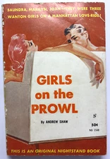 GIRLS ON THE PROWL Lawrence Block (Greenleaf, 1961) Vintage Lesbian Sleaze RARE