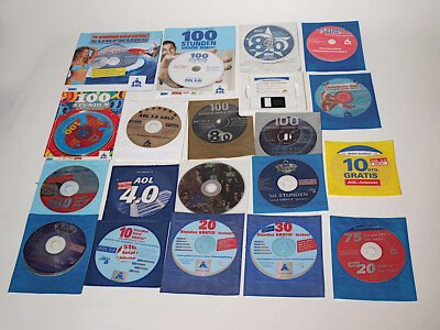 19x AOL CD plus 1x Diskette Werbeartikel für Sammler