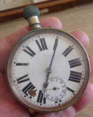 ANTIQUE GENTS GOLIATH POCKET WATCH WORKING