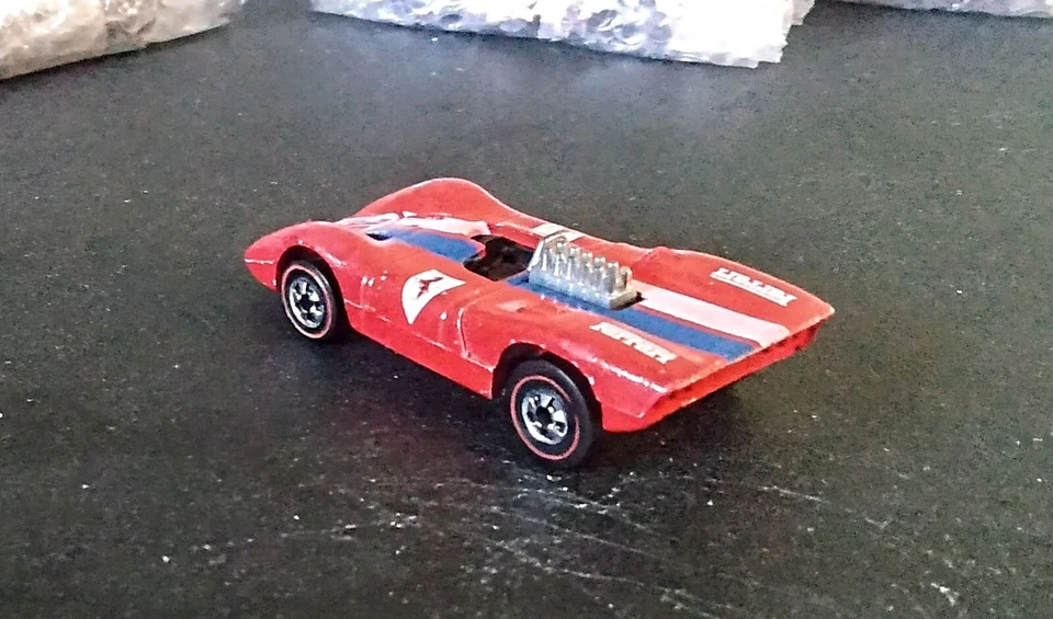 UNRESTORED!! hot wheels redline ferrari 312p flying colors very nice condition - Image 4 of 4