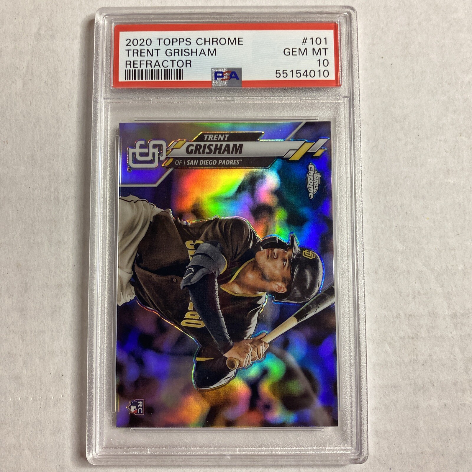 2020 Topps Chrome Refractor Trent Grisham ROOKIE PSA 10 P5