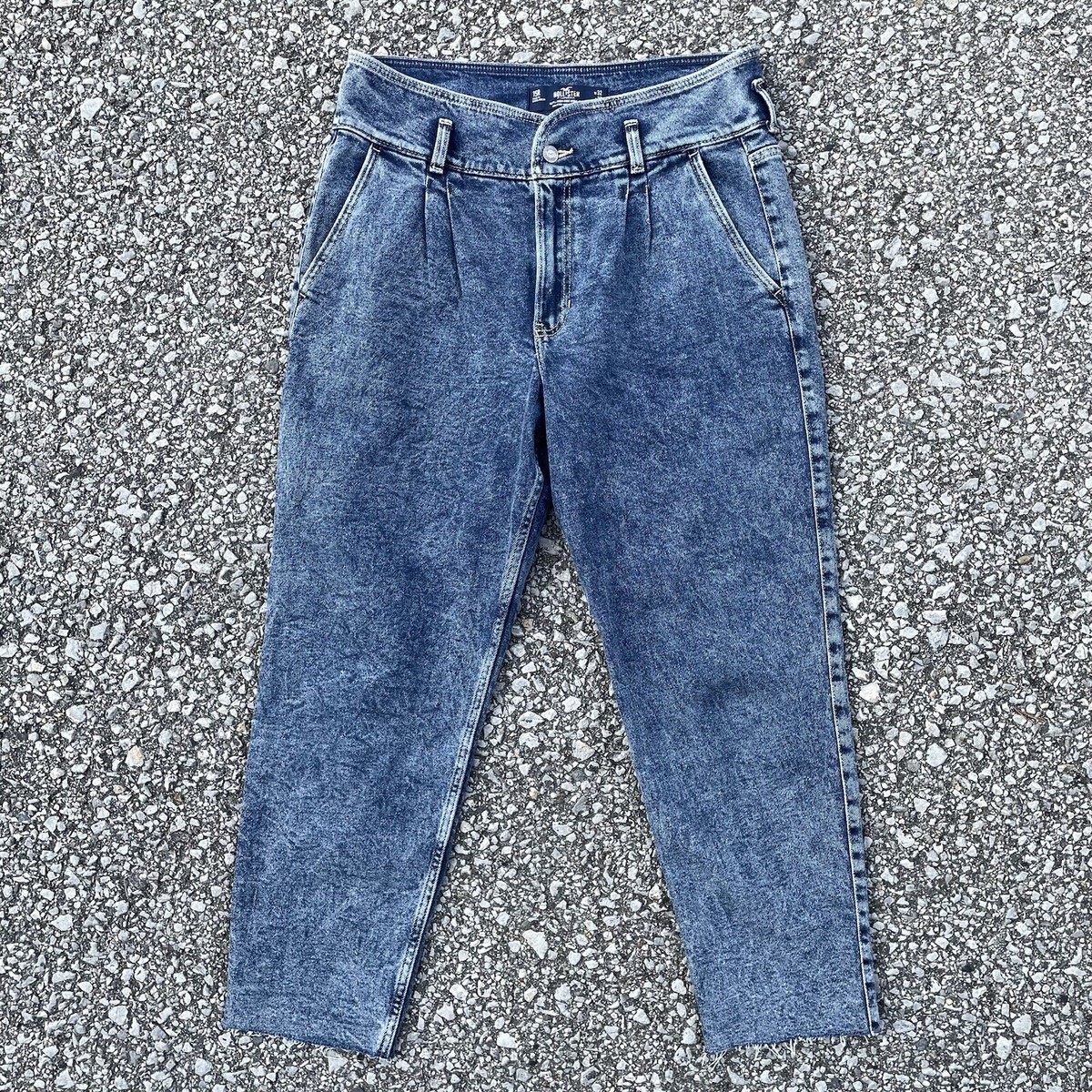Hollister Jeans Womens 15R 32x27 Blue Acid Wash Denim Ultra High