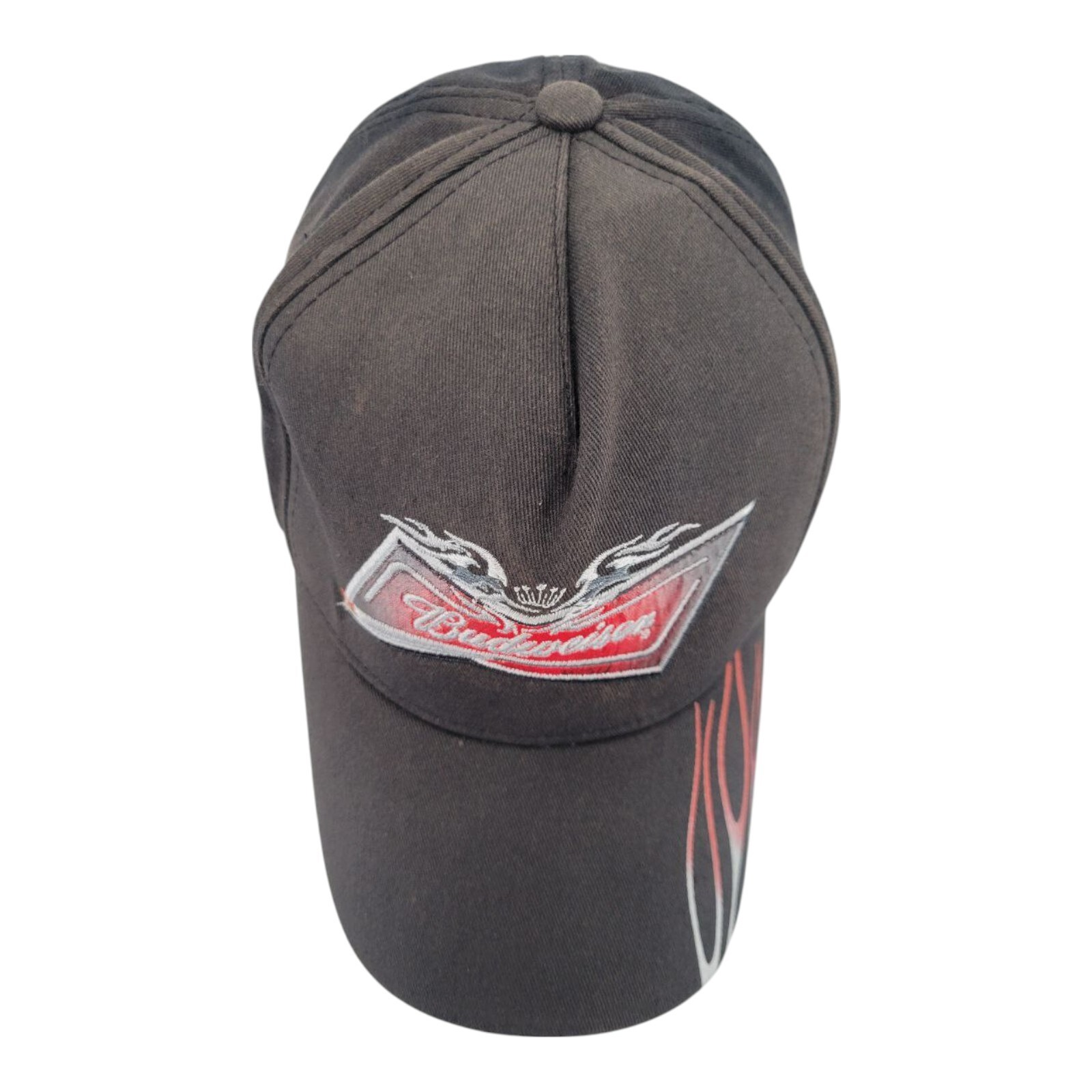 Budweiser Adjustable Snap Back Hat Dad Cap Red Bl… - image 7