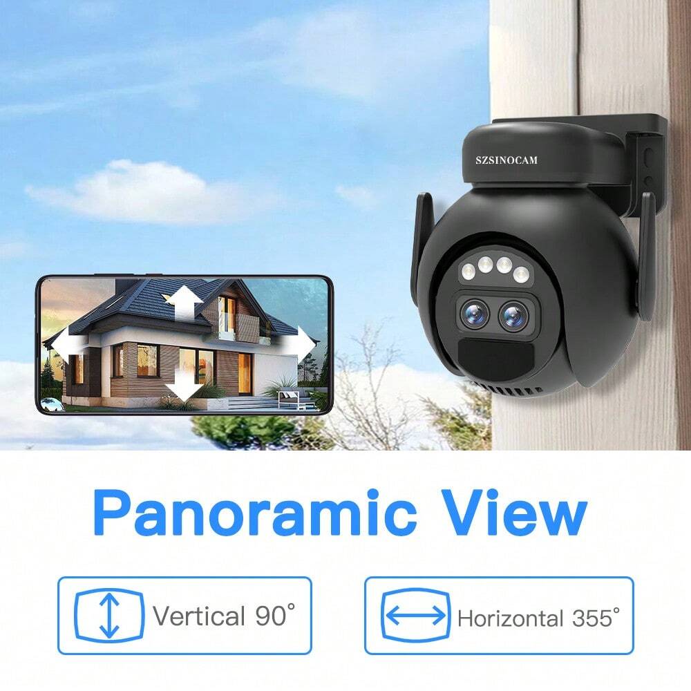 Wireless Outdoor Security Camera with No WiFi Needed for Intelligent Monitoring