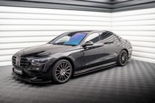 CUP Seitenschweller Ansätze SCHWARZ für Mercedes S V223 AMG Line Schweller ABS