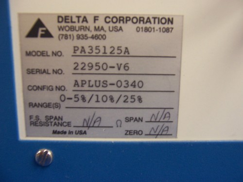 6296 DELTA PA35125A OXYGEN ANALYZER - 第 9/9 張圖片