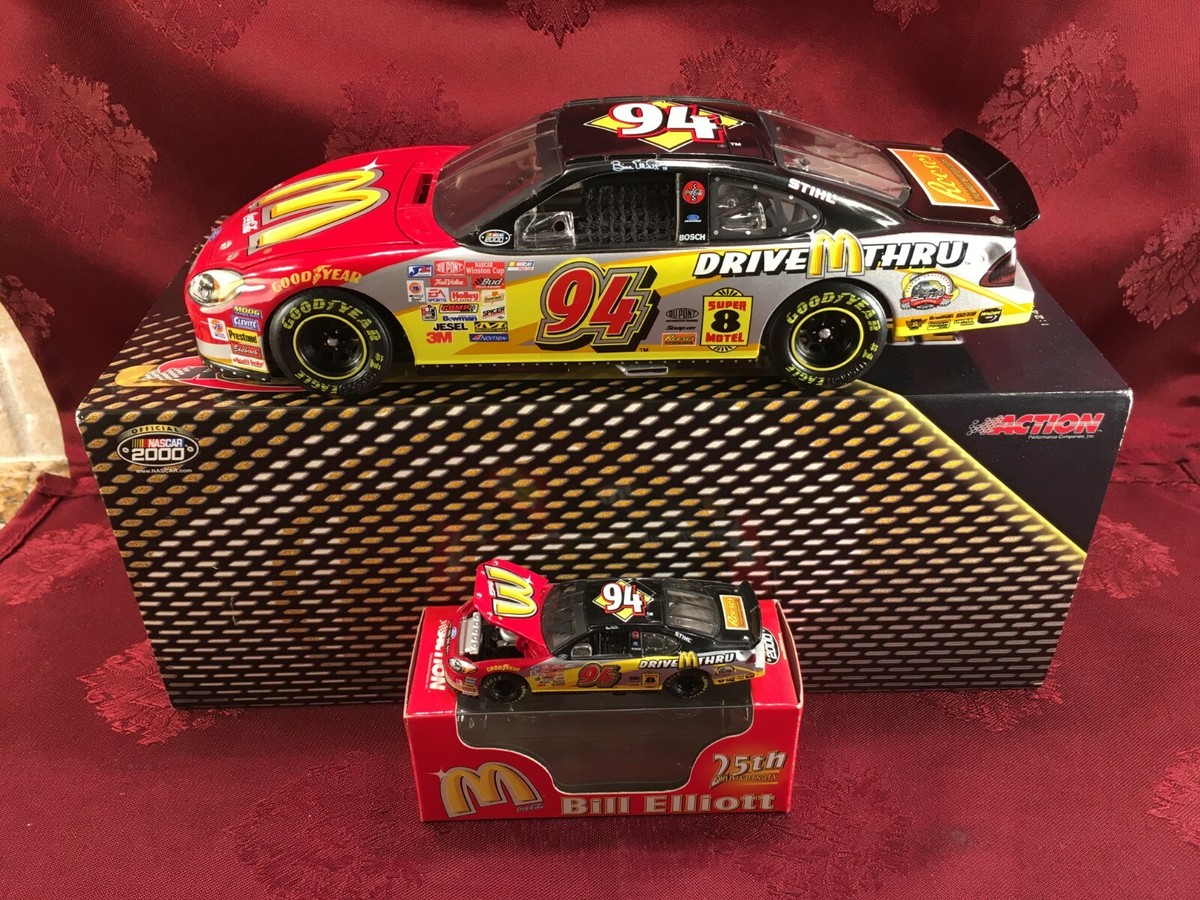 BILL ELLIOTT 2000 #94 McDonalds 25th Ann 1/24 Elite Car 1/64 HO