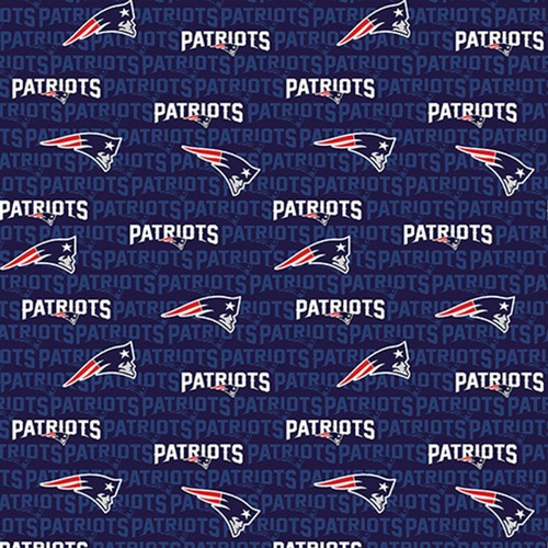 NFL New England Patriots Licensed Cotton Fabric 1/2 Yard 58/60" Wide BTHY