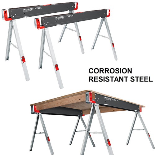 Steel Folding Portable SawHorse Heavy 