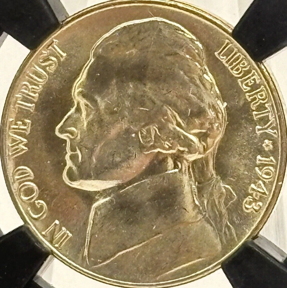 1943 D Jefferson Silver War Nickel ~ NGC MS67 5FS ~ Full Steps 5c #2302 - Image 2 of 4