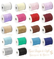 1mm Waxed Cotton Cord 1 5 10 30 50 100 175 yards Jewelry Making Beading Crafting