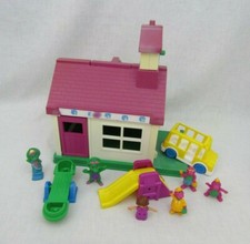 1993 Lyons Barney's Schoolhouse Playground Play Set Figures Purple Dinosaur