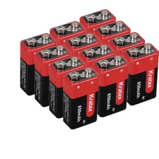 850mAh 9v rechargeable battery li-ion 9 Volt Lithium Batteries 6f22 9v block LOT