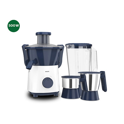 Philips Daily Collection Juicer Mixer Grinder with 3 jars 500 Watts - HL7568/00