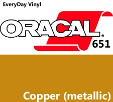 12"x24" - 3 sheet pkg - Copper - Oracal 651-shiny Adhesive Vinyl - Craft Cutters