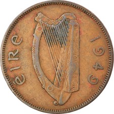 #813747 M&uuml;nze, IRELAND REPUBLIC, Penny, 1949, SS, Bronze, KM:11