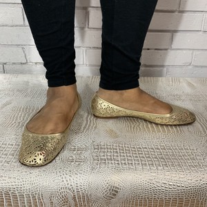 j crew gold flats