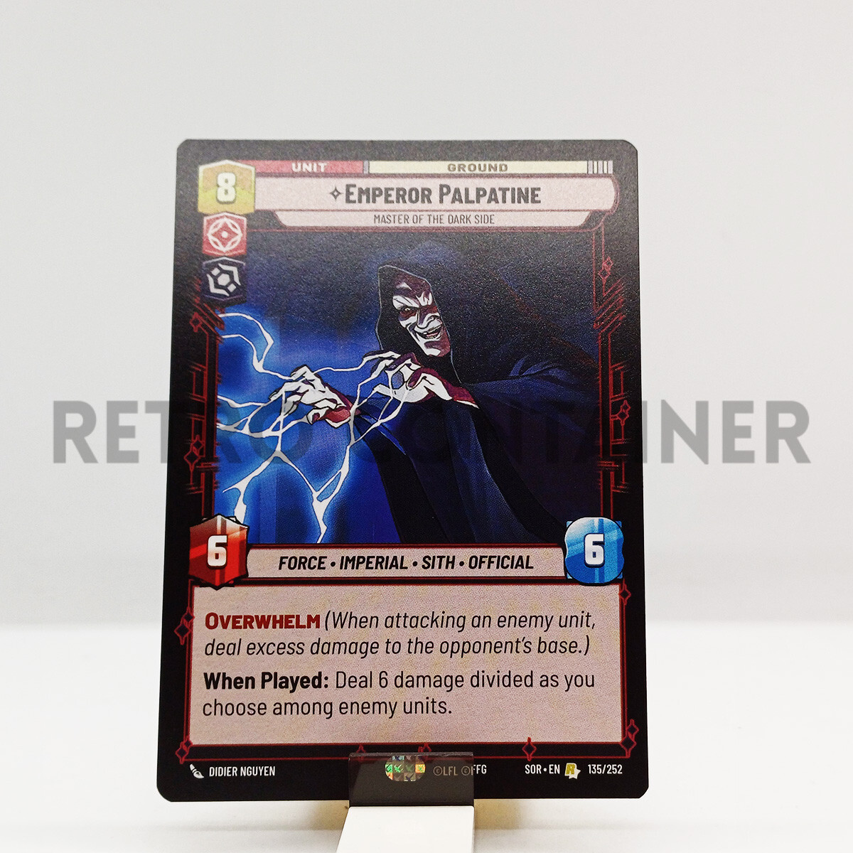STAR WARS UNLIMITED SPARK OF REBELLION 135/252 R Emperor Palpatine Master