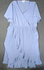 Studio B womens 3x polyester spandex blend lined Dress 3X SKY BLUE CHURCH DRESS