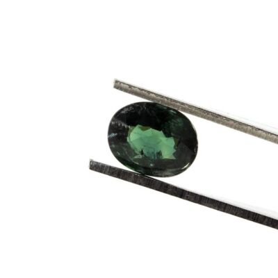 Saphir Naturel Thaïlande Bleu-vert, 6.2x4.3mm, 0.58 Carats, Traité Chauffage