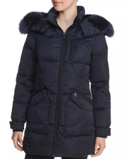 One Madison Patch Pocket Fur-trim Puffer Parka Msrp $598 Size M # 5d 1518 Blm
