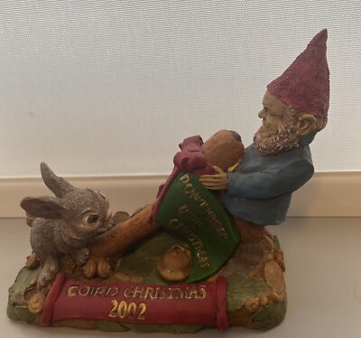 CAIRN CHRISTMAS 2002 Clark Wolfe 6  Gnome Rabbit Carrot Figure #6390