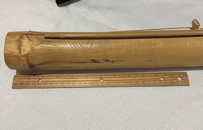 2470❣️ シータル　インド楽器 Jamaican Hand-Carved Hollow Bamboo Tube Zither Primitive
