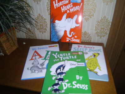 Dr Seuss Books 4 Kohl's Cares Sleep Yertle Horton hear Who ABC Dust Jackets NEW 