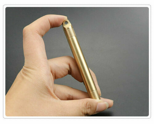 Brass Case Titanium Toothpick set Keychain Waterproof Box