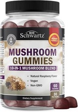 Mushroom Gummies for Adults - 10-in-1 Functional Mushroom Supplement for Mood