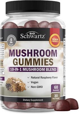 #ad #ad Mushroom Gummies for Adults 10 in 1 Functional Mushroom Supplement for Mood $11.97