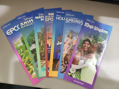 NEW 2023 Walt Disney World Theme Park Maps - 7 map Brochures set