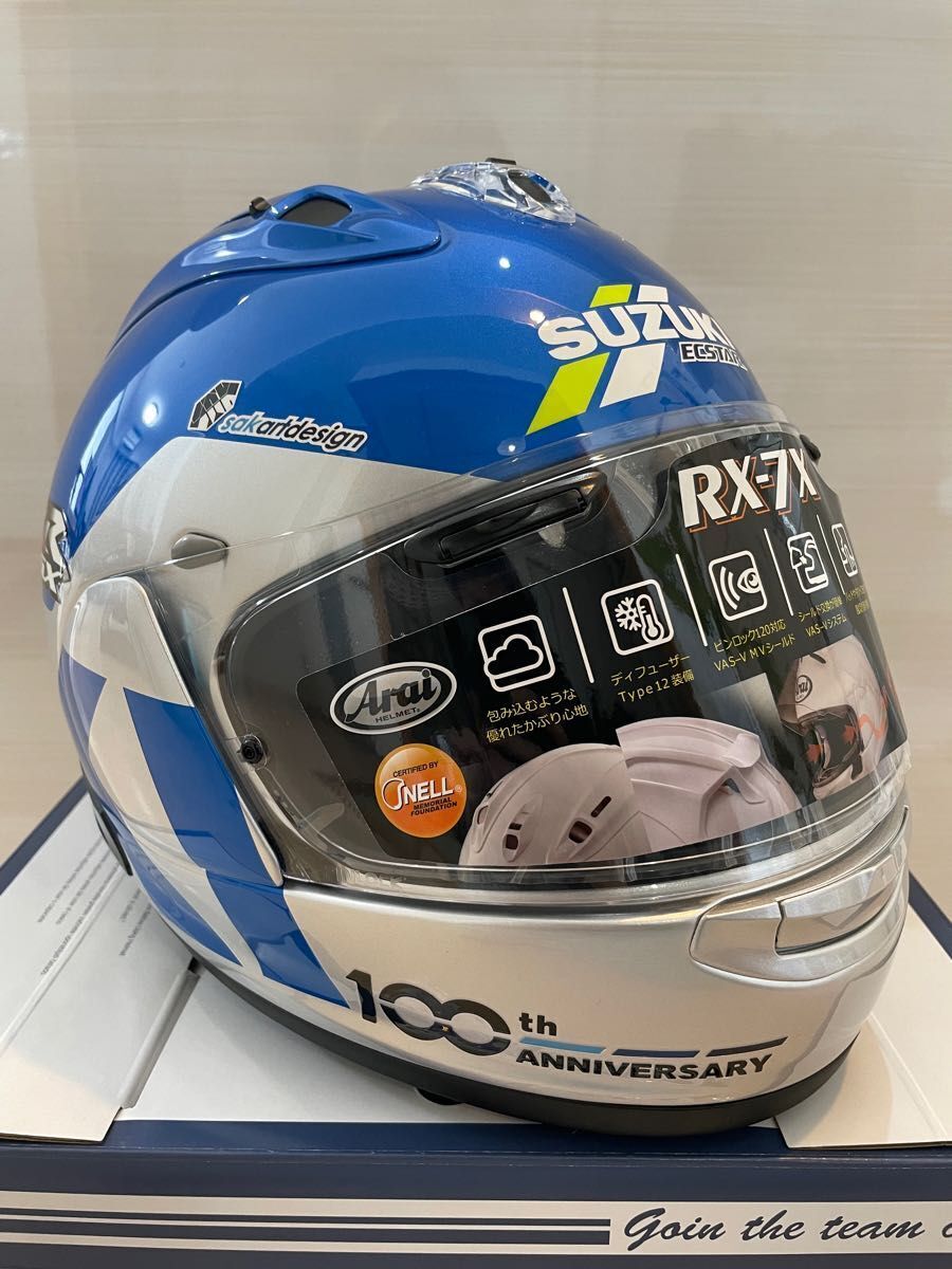 Arai RX-7X SUZUKI 100th Anniversary Corsair-X Full Face Arai RX-7X SUZUKI 100th Anniversary Corsair-X Full Face