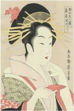 Ukiyo-e Reprint Chokosai Eisho Oogiya Takigawa Woodblock Print Art