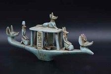 Rare funerary Boat God The Dead Anubis Authentic Ancient Egyptian Antiquities BC
