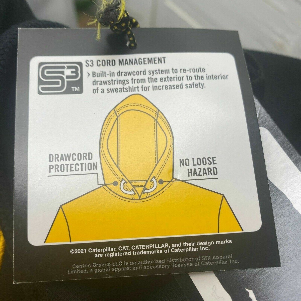 CAT S3 Cord System Trademark Logo Hoodie Sweatshirt/Pullover