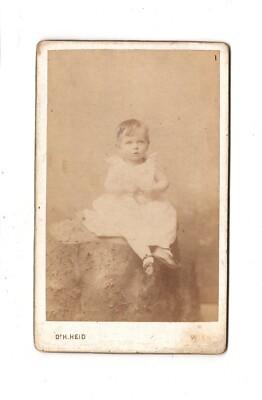 Dr. H. Heid CDV Photo Cute Little Child - Vienna 1880s