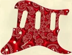 Stratocaster Pickguard Custom Fender SSS11 Hole Guitar Pick Guard Fractal Art RD