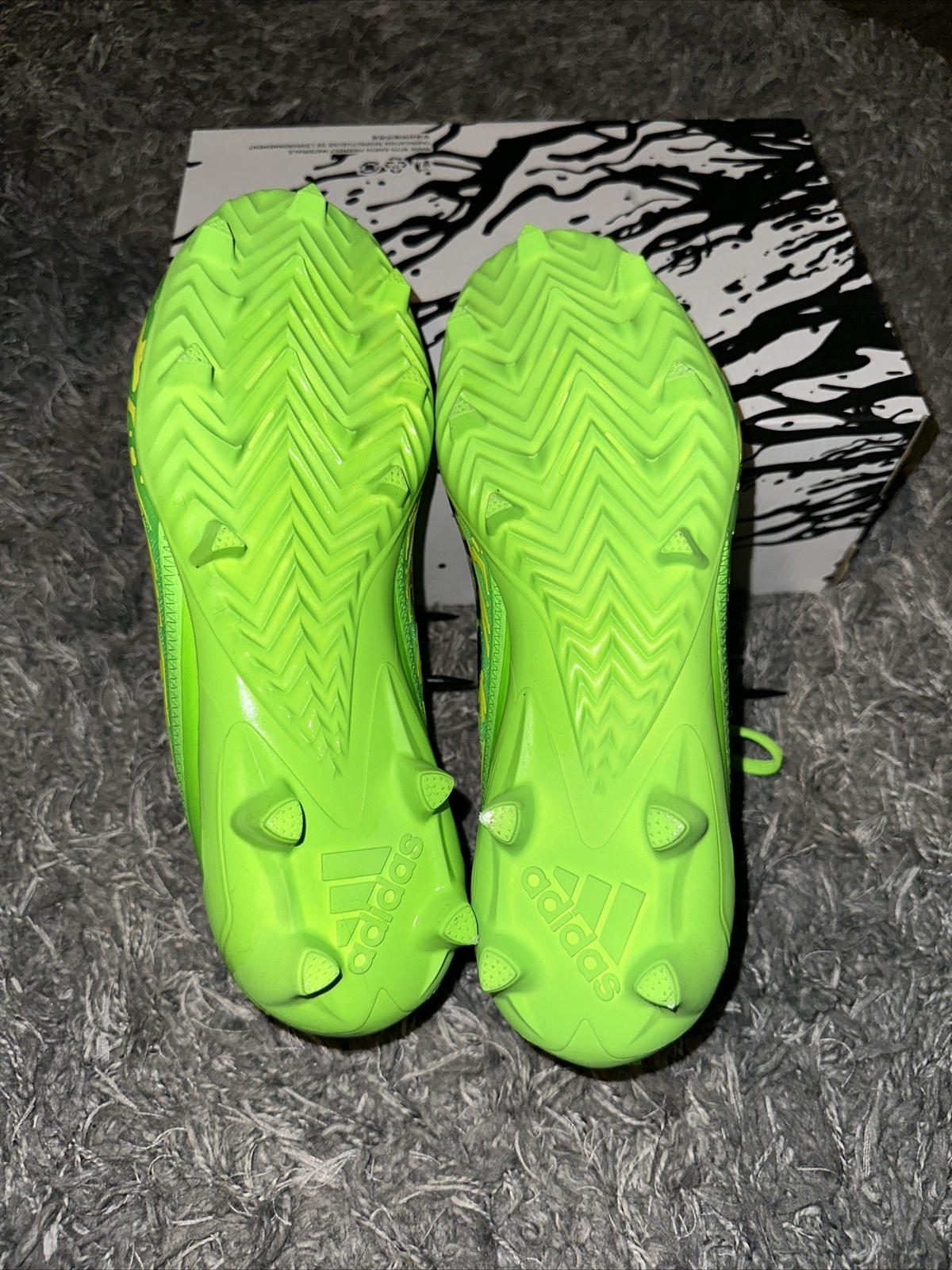 New Men’s Adidas Adizero 12.0 Poison Green Football Cleats Size 11