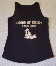 Good Ol' Girls Rodeo Club Tank Top Shirt Black & White Graphic Tee