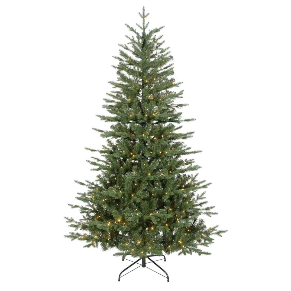 Artificial Christmas Tree 7ft Pre-Lit Realistic Hinged LED Light Dellonda DH82 A