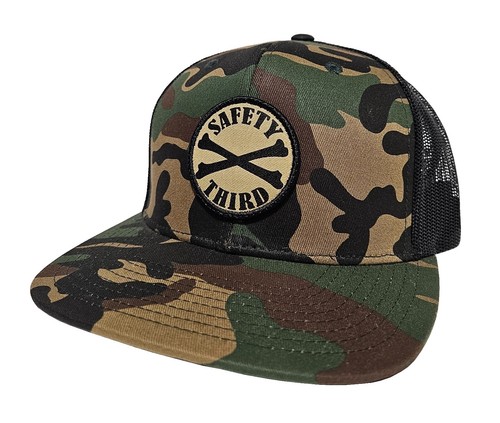 Lululemon Black Hat Cap Camouflage Adults Trucker Hat Snap  display picture 1