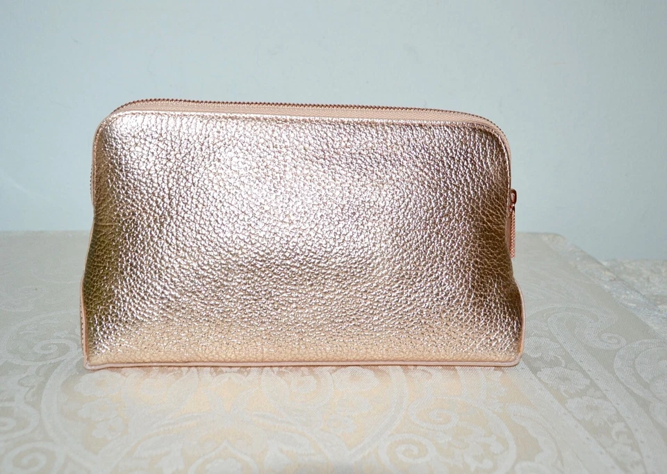 NWT $89 Ted Baker JENY Rose Gold Leather Cosmetic Case Travel Bag Clutch Bag - Image 3 of 4
