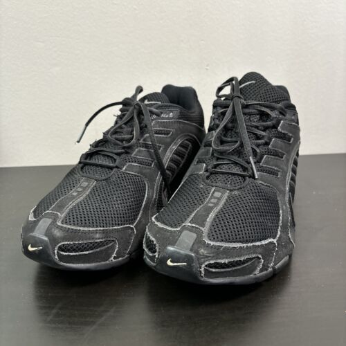 Nike Shox Navina Sneakers Womens Size 9.5 Triple Black Sparkle Running NO INSOLE