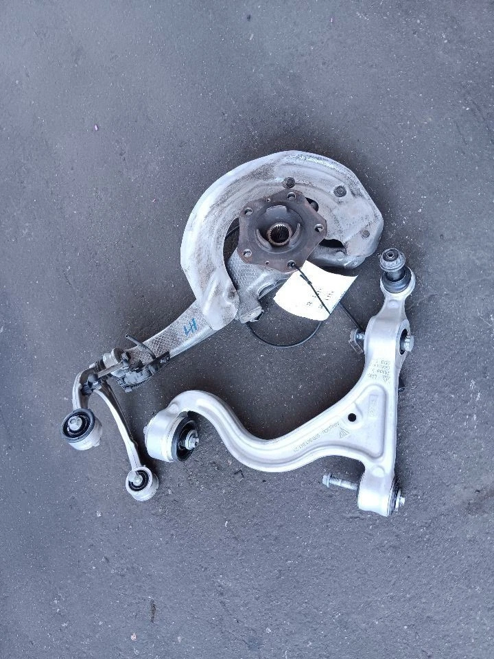 10-16 Porsche Panamera Left Front Suspension Spindle Knuckle Control Arm Set AWD - Image 2 of 4